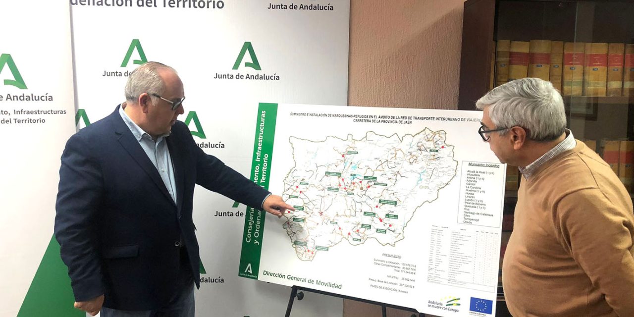 La Consejería de Fomento renovará las paradas para los autobuses en 17 municipios de Jaén